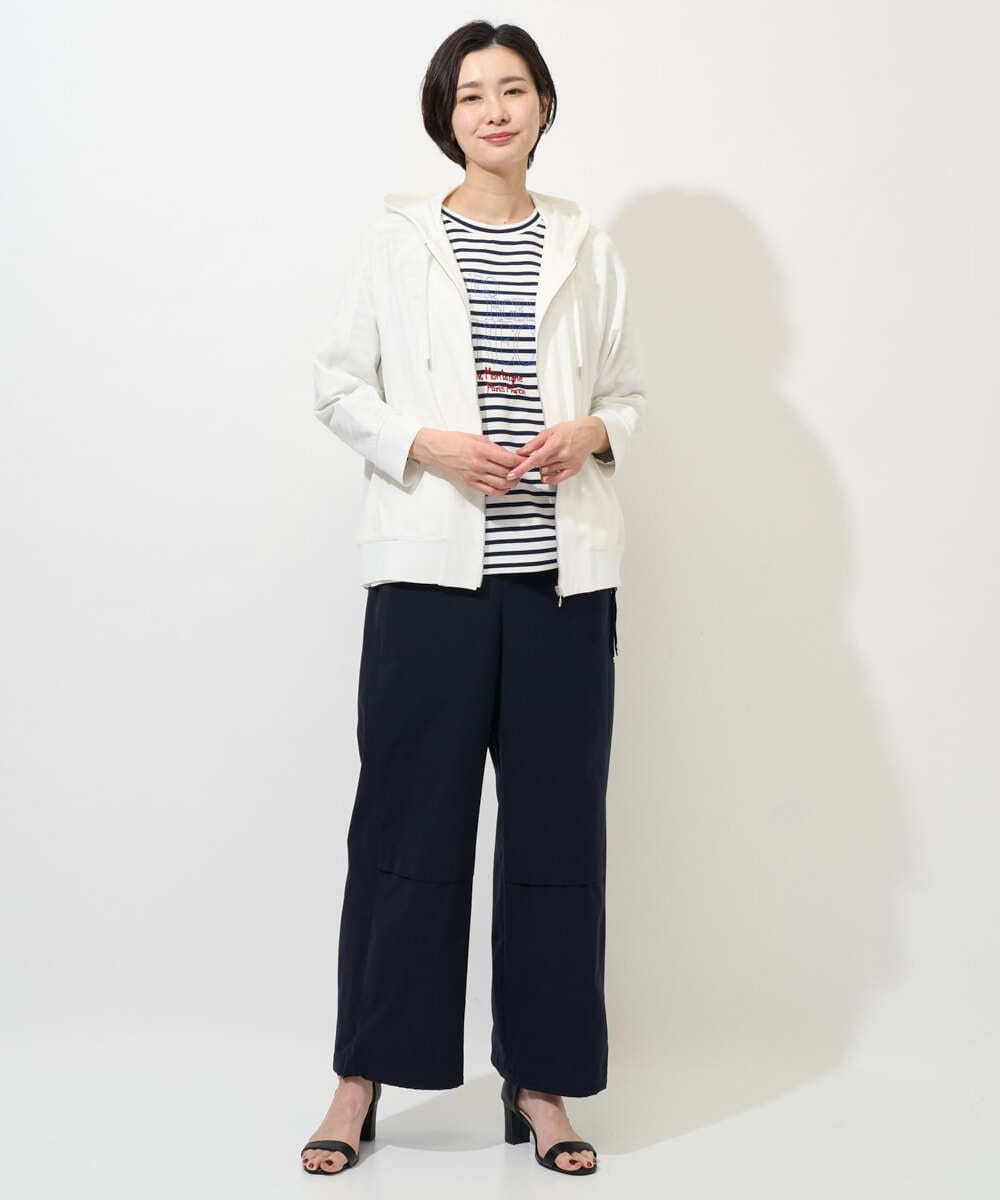 PZTGD06290 GEORGES RECH(ジョルジュ・レッシュ) ラグランスリーブ8分袖パーカー ライトグレー