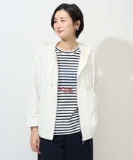 PZTGD06290 GEORGES RECH(ジョルジュ・レッシュ) ラグランスリーブ8分袖パーカー ライトグレー