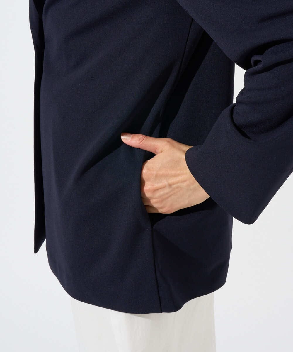 PZTGD11390 GEORGES RECH(ジョルジュ・レッシュ)  [セットアップ対応]ドライタッチジャージーテーラードジャケット ネイビー