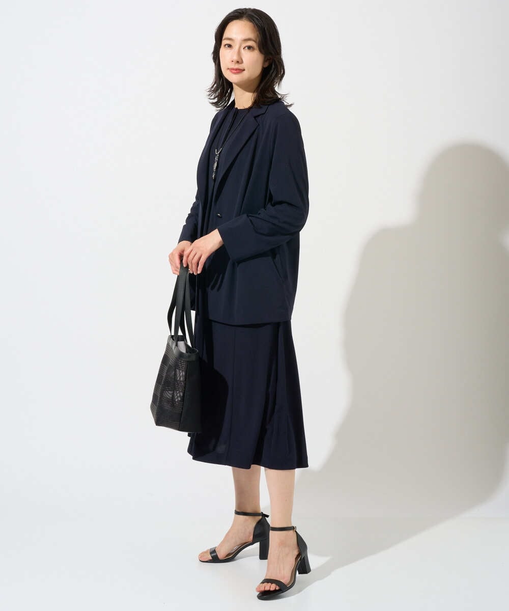 PZTGD11390 GEORGES RECH(ジョルジュ・レッシュ)  [セットアップ対応]ドライタッチジャージーテーラードジャケット ネイビー