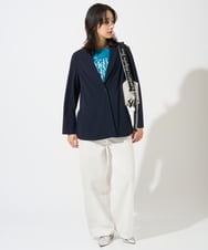 PZTGD11390 GEORGES RECH(ジョルジュ・レッシュ)  [セットアップ対応]ドライタッチジャージーテーラードジャケット ネイビー