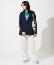 PZTGD11390 GEORGES RECH(ジョルジュ・レッシュ)  [セットアップ対応]ドライタッチジャージーテーラードジャケット ネイビー