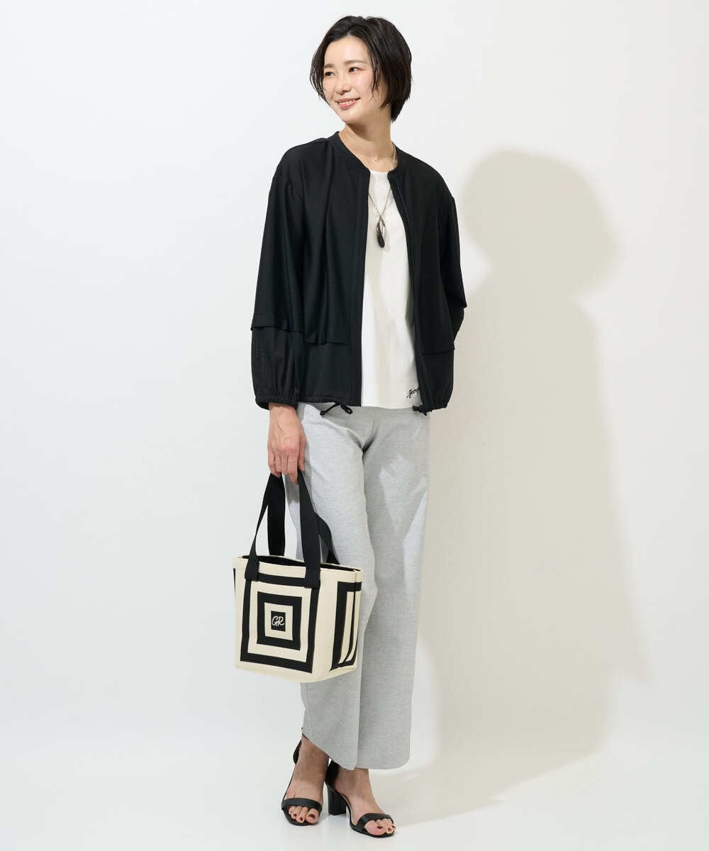 PZTGE41330 GEORGES RECH(ジョルジュ・レッシュ)  [セットアップ対応]スタンドカラーシアーブルゾン ブラック