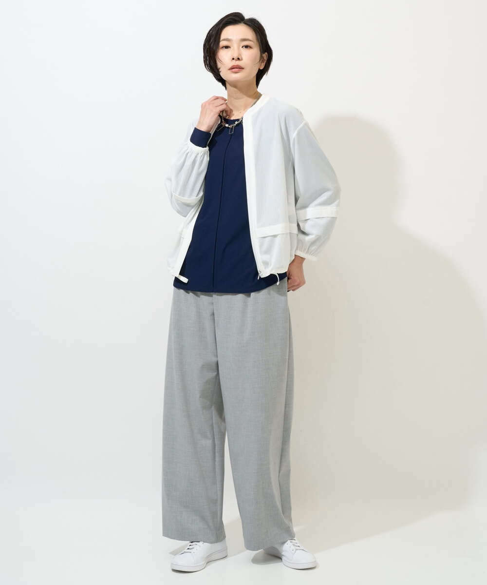 PZTGE41330 GEORGES RECH(ジョルジュ・レッシュ)  [セットアップ対応]スタンドカラーシアーブルゾン ブラック