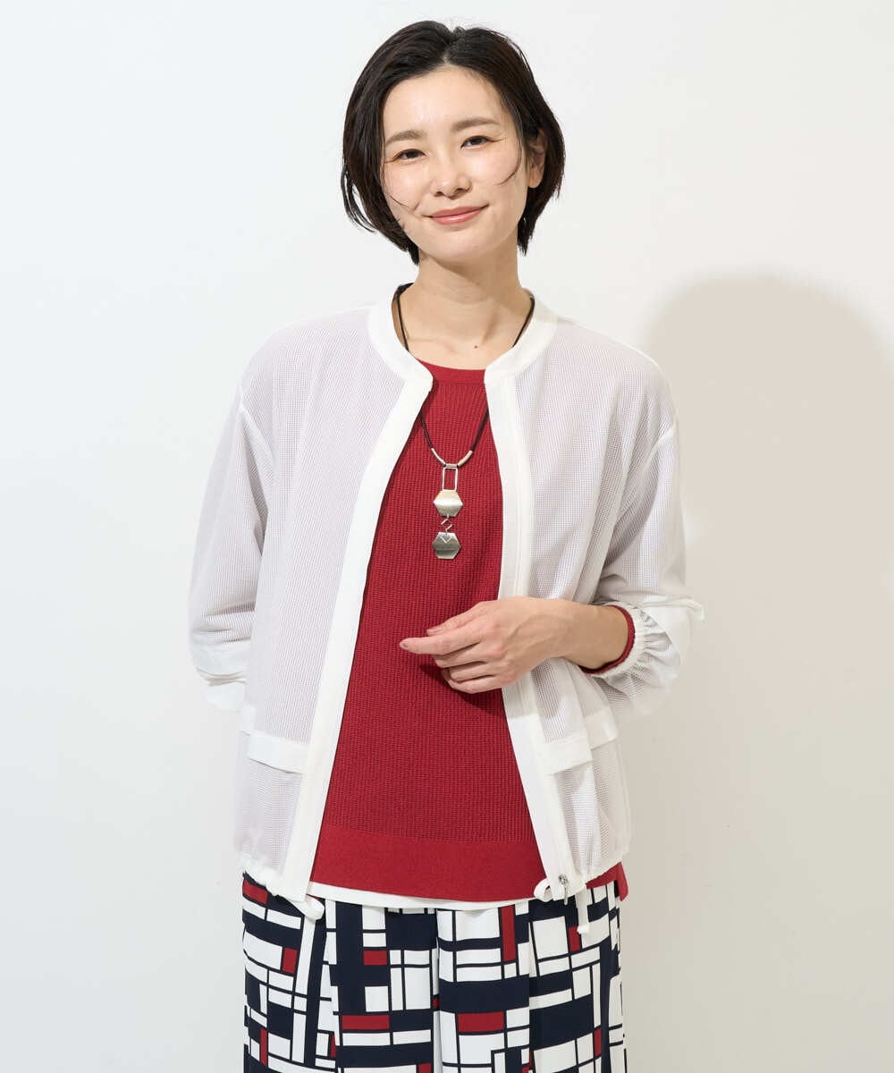 PZTGE41330 GEORGES RECH(ジョルジュ・レッシュ)  [セットアップ対応]スタンドカラーシアーブルゾン ブラック