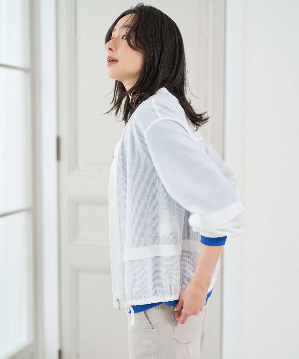 PZTGE41330 GEORGES RECH(ジョルジュ・レッシュ)  [セットアップ対応]スタンドカラーシアーブルゾン ブラック