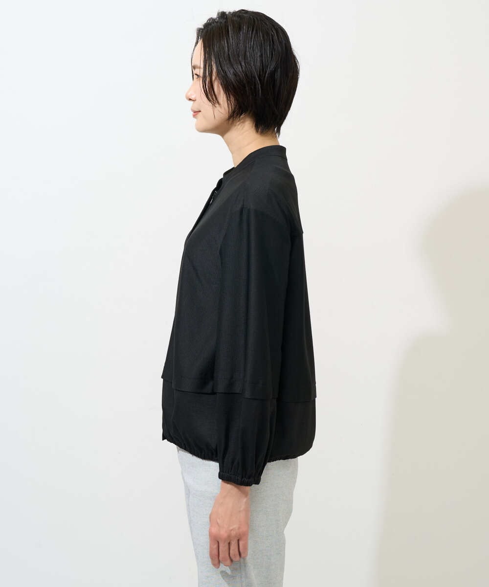 PZTGE41330 GEORGES RECH(ジョルジュ・レッシュ)  [セットアップ対応]スタンドカラーシアーブルゾン ブラック