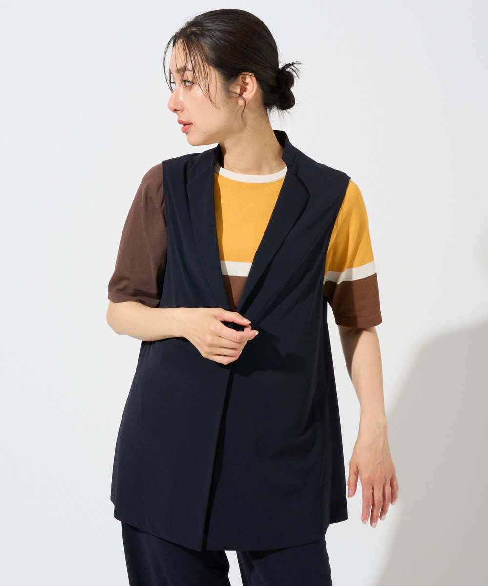 PZTGF28290 GEORGES RECH(ジョルジュ・レッシュ)  [セットアップ対応]ドライタッチジャージージレ ネイビー