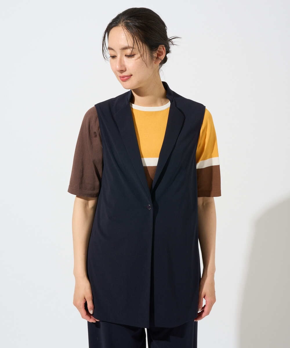 PZTGF28290 GEORGES RECH(ジョルジュ・レッシュ)  [セットアップ対応]ドライタッチジャージージレ ネイビー