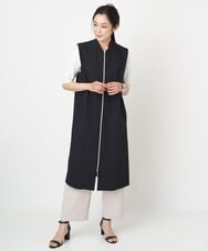 PZTGS18390 GEORGES RECH(ジョルジュ・レッシュ) [日本製/速乾]アクティブジャージーロングジレ ブラック