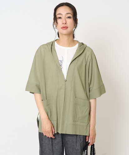 PZTHA62330 GEORGES RECH シアーフードカーディガン
