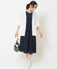 PZTHA62330 GEORGES RECH(ジョルジュ・レッシュ) シアーフードカーディガン ネイビー