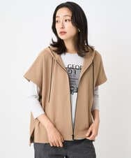 PZTJB43330 GEORGES RECH(ジョルジュ・レッシュ) ポンチョライクジャージーベスト ベージュ