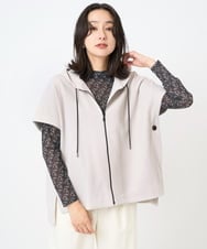 PZTJB43330 GEORGES RECH(ジョルジュ・レッシュ) ポンチョライクジャージーベスト ライトグレー