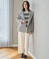 PZUAD45540 GEORGES RECH(ジョルジュ・レッシュ) スーパー100ミドルスタンドカラーウールコート イエロー