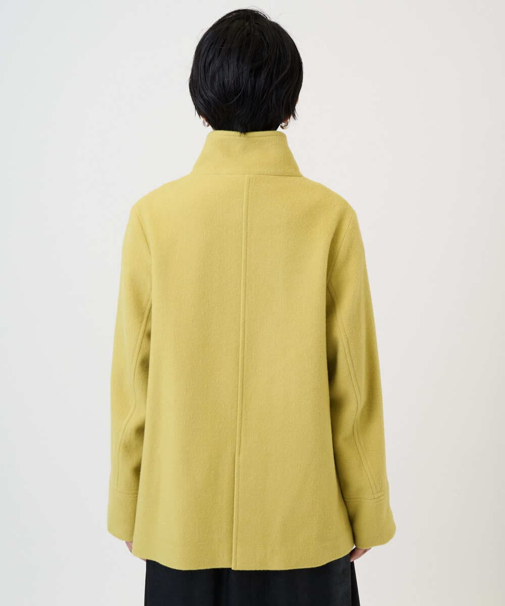 PZUAD45540 GEORGES RECH(ジョルジュ・レッシュ) スーパー100ミドルスタンドカラーウールコート イエロー