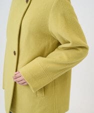 PZUAD45540 GEORGES RECH(ジョルジュ・レッシュ) スーパー100ミドルスタンドカラーウールコート イエロー