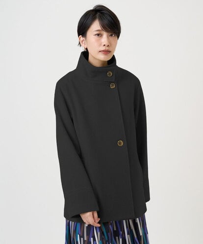 PZUAD45540 GEORGES RECH スーパー100ミドルスタンドカラーウールコート