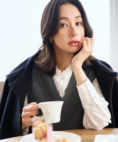 PZUAD45540 GEORGES RECH スーパー100ミドルスタンドカラーウールコート