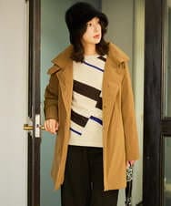 PZUAD46590 GEORGES RECH(ジョルジュ・レッシュ) ステッチレスステンカラーミドルダウンコート ベージュ