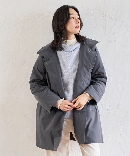 PZUAD46590 GEORGES RECH ステッチレスステンカラーミドルダウンコート