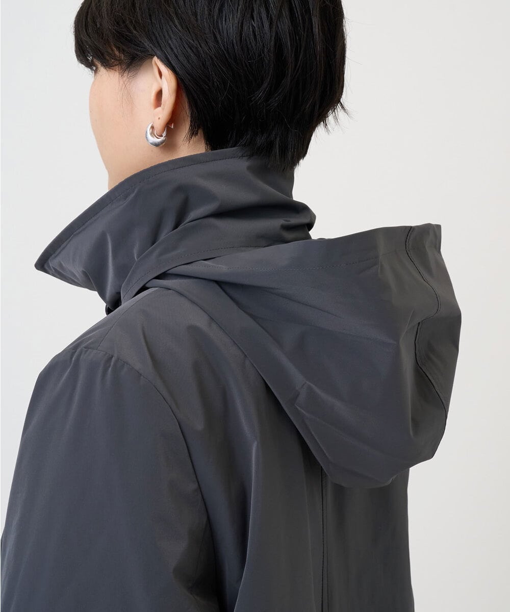 PZUAD46590 GEORGES RECH(ジョルジュ・レッシュ) ステッチレスステンカラーミドルダウンコート ダークグレー