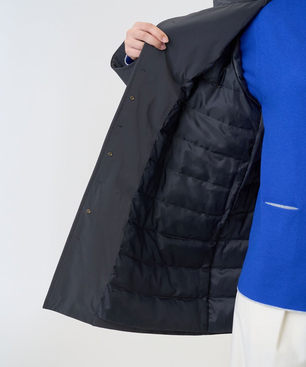 PZUAD46590 GEORGES RECH(ジョルジュ・レッシュ) ステッチレスステンカラーミドルダウンコート ダークグレー