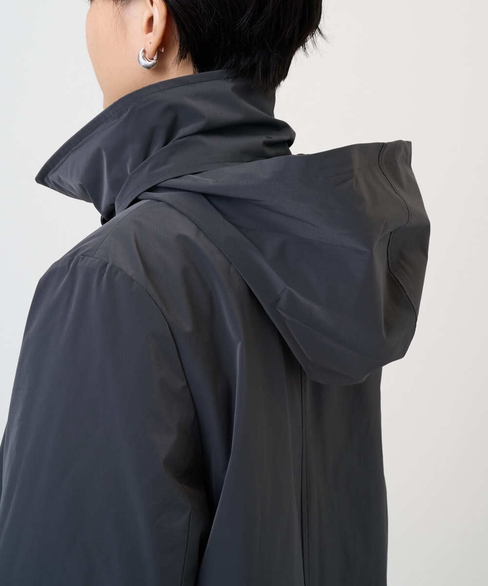 PZUAD46590 GEORGES RECH(ジョルジュ・レッシュ) ステッチレスステンカラーミドルダウンコート ダークグレー