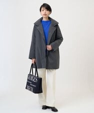 PZUAD46590 GEORGES RECH(ジョルジュ・レッシュ) ステッチレスステンカラーミドルダウンコート ダークグレー