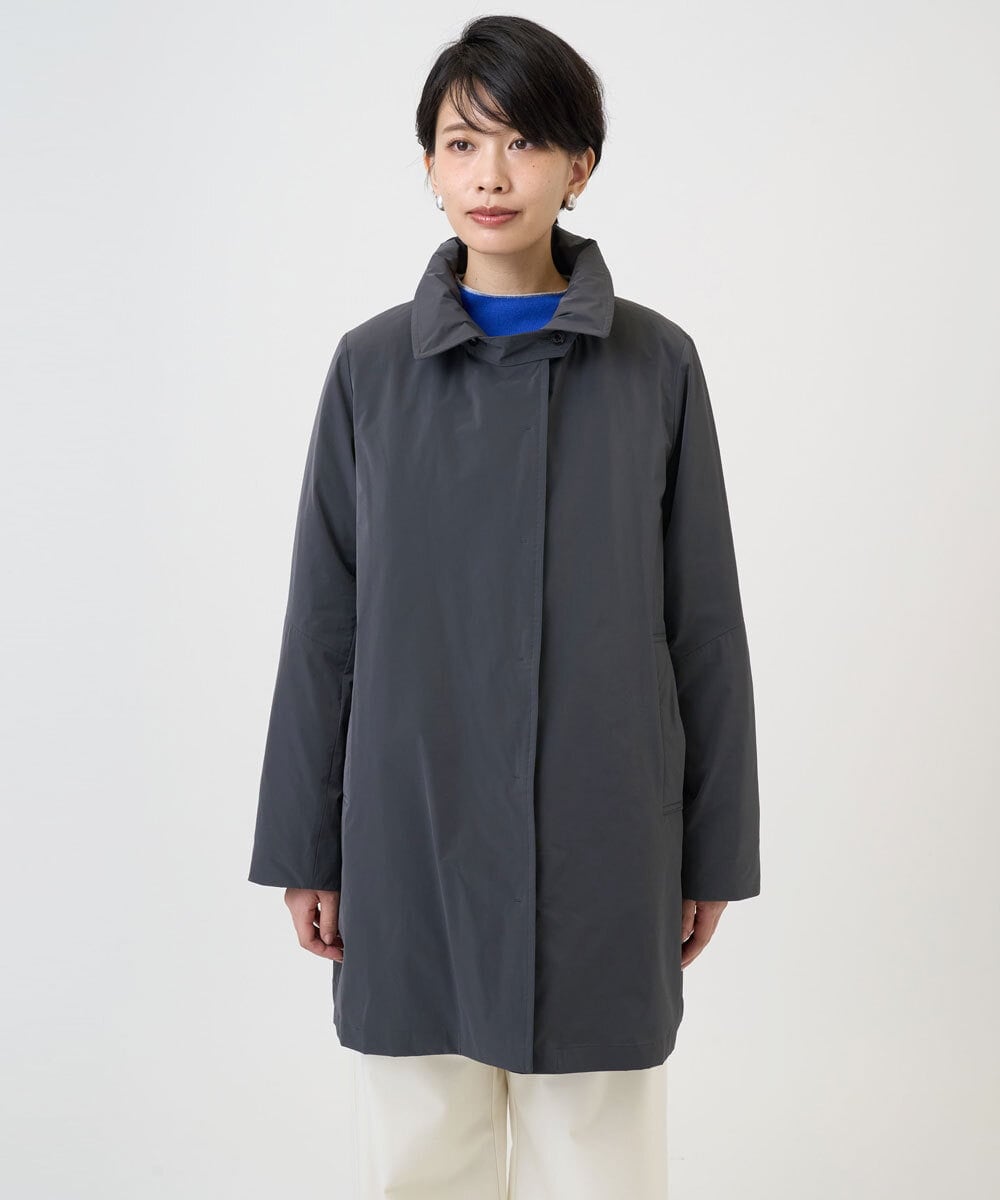 PZUAD46590 GEORGES RECH(ジョルジュ・レッシュ) ステッチレスステンカラーミドルダウンコート ダークグレー