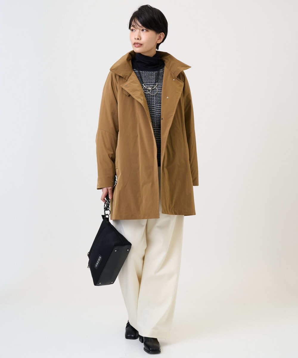 PZUAD46590 GEORGES RECH(ジョルジュ・レッシュ) ステッチレスステンカラーミドルダウンコート ダークグレー