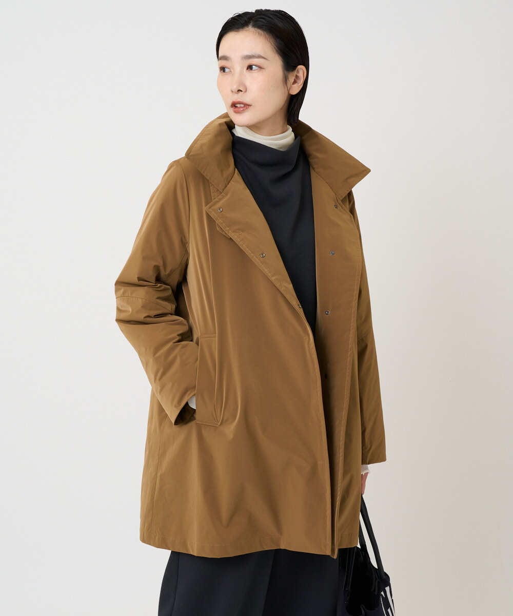 PZUAD46590 GEORGES RECH(ジョルジュ・レッシュ) ステッチレスステンカラーミドルダウンコート ダークグレー