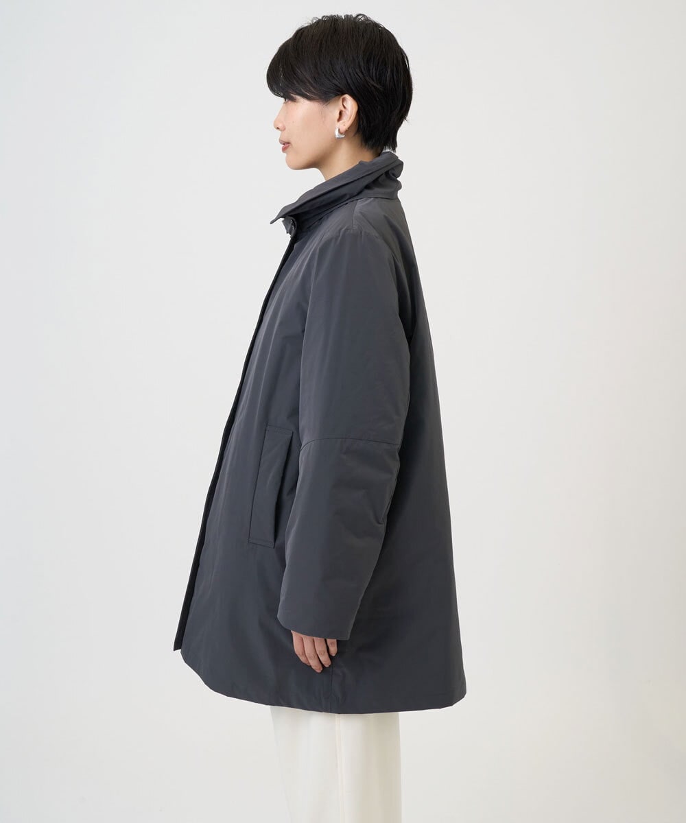 PZUAD46590 GEORGES RECH(ジョルジュ・レッシュ) ステッチレスステンカラーミドルダウンコート ダークグレー