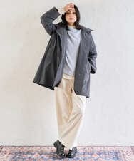 PZUAD46590 GEORGES RECH(ジョルジュ・レッシュ) ステッチレスステンカラーミドルダウンコート ダークグレー