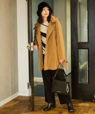 PZUAD46590 GEORGES RECH(ジョルジュ・レッシュ) ステッチレスステンカラーミドルダウンコート ダークグレー