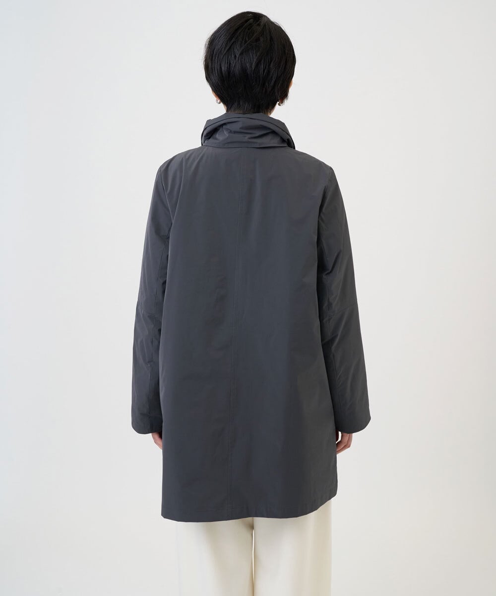 PZUAD46590 GEORGES RECH(ジョルジュ・レッシュ) ステッチレスステンカラーミドルダウンコート ダークグレー