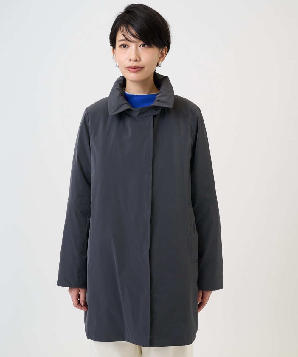 PZUAD46590 GEORGES RECH(ジョルジュ・レッシュ) ステッチレスステンカラーミドルダウンコート ダークグレー