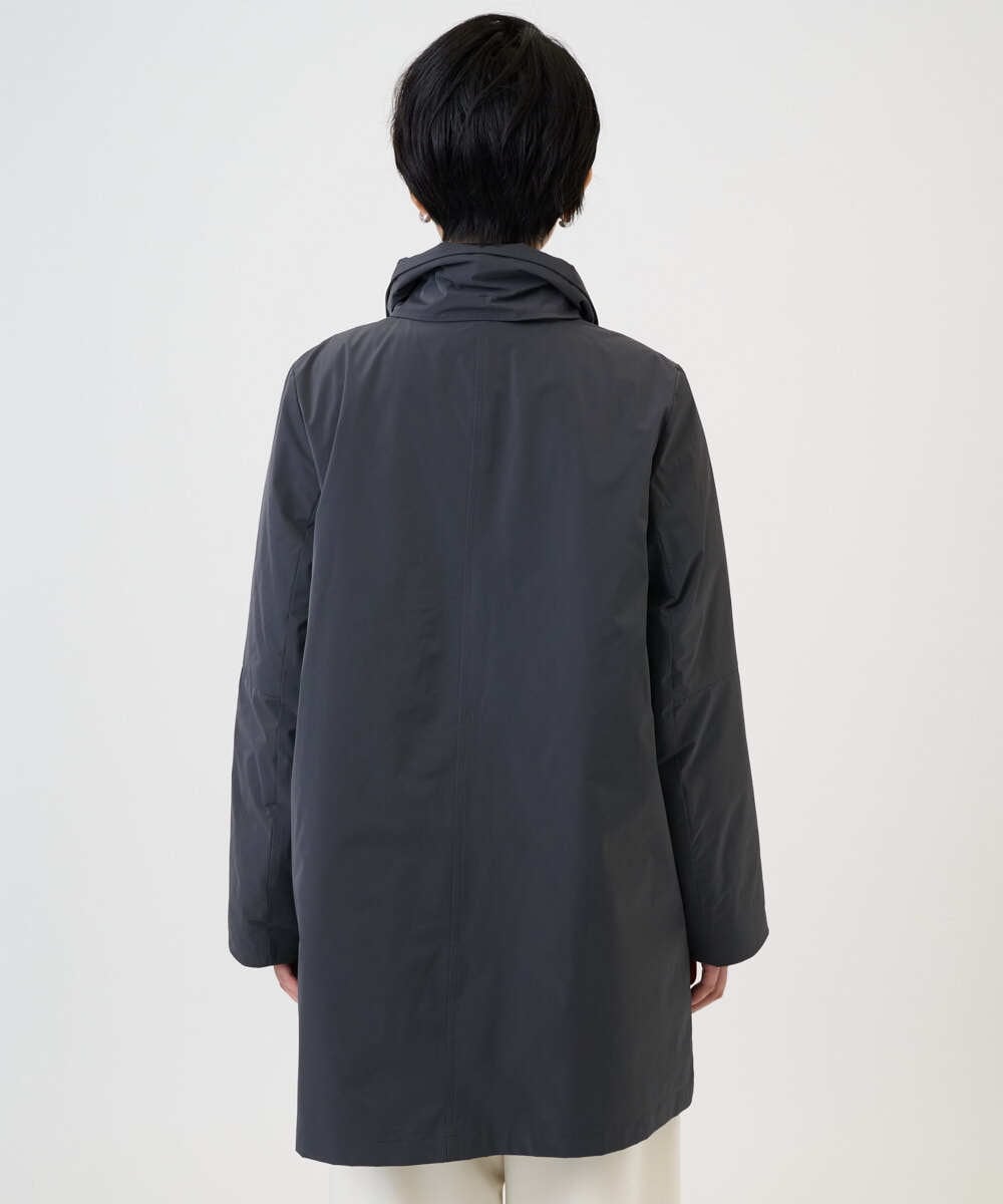 PZUAD46590 GEORGES RECH(ジョルジュ・レッシュ) ステッチレスステンカラーミドルダウンコート ダークグレー