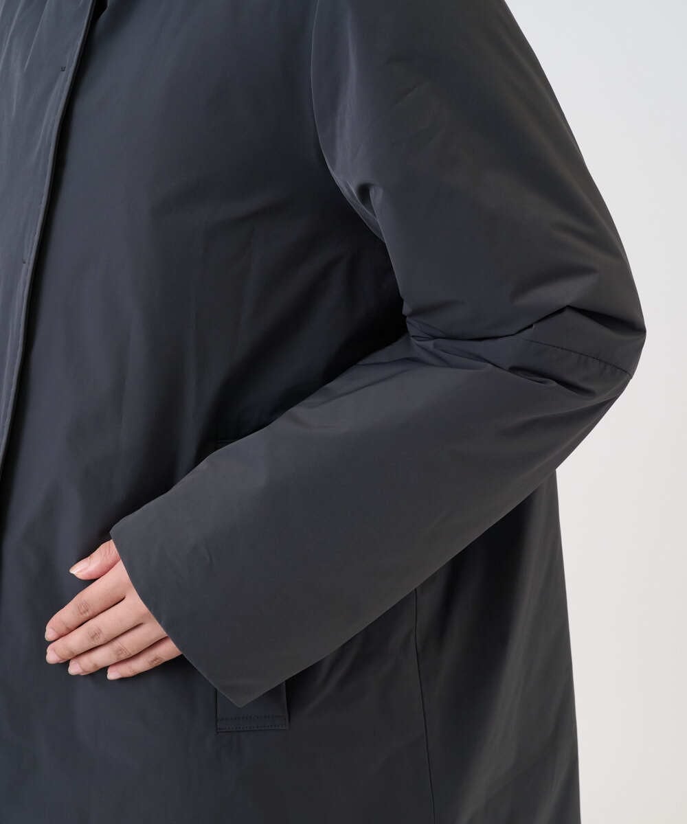 PZUAD46590 GEORGES RECH(ジョルジュ・レッシュ) ステッチレスステンカラーミドルダウンコート ダークグレー