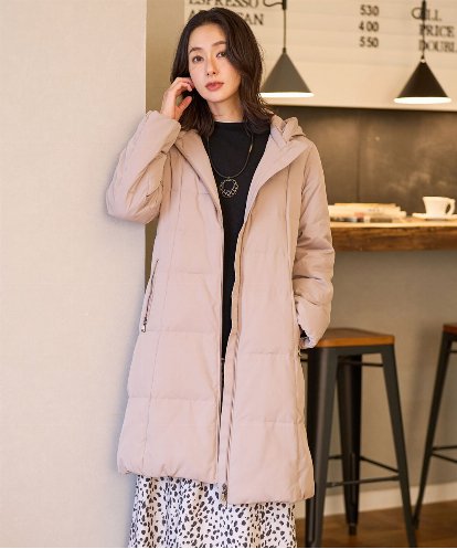 PZUAD47570 GEORGES RECH シャイニータフタロングダウンコート