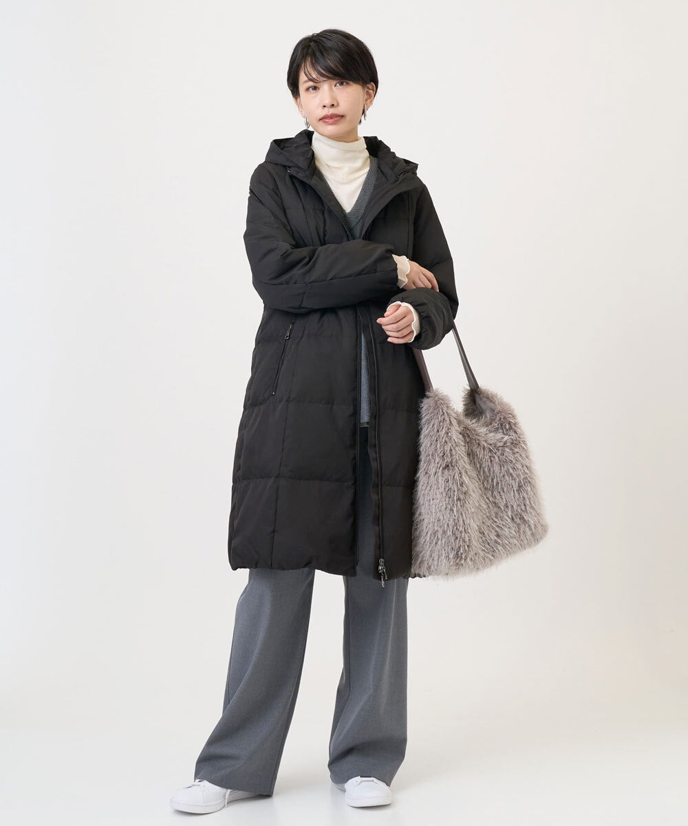 PZUAD47570 GEORGES RECH(ジョルジュ・レッシュ) シャイニータフタロングダウンコート ベージュ