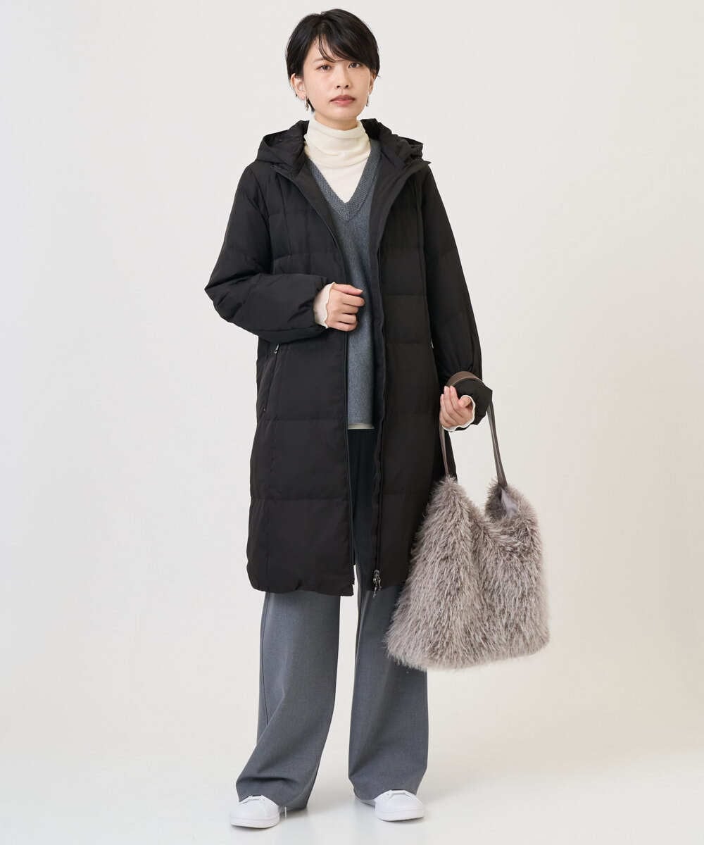 PZUAD47570 GEORGES RECH(ジョルジュ・レッシュ) シャイニータフタロングダウンコート ベージュ