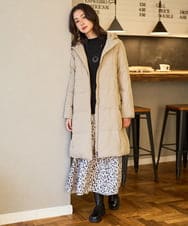 PZUAD47570 GEORGES RECH(ジョルジュ・レッシュ) シャイニータフタロングダウンコート ベージュ