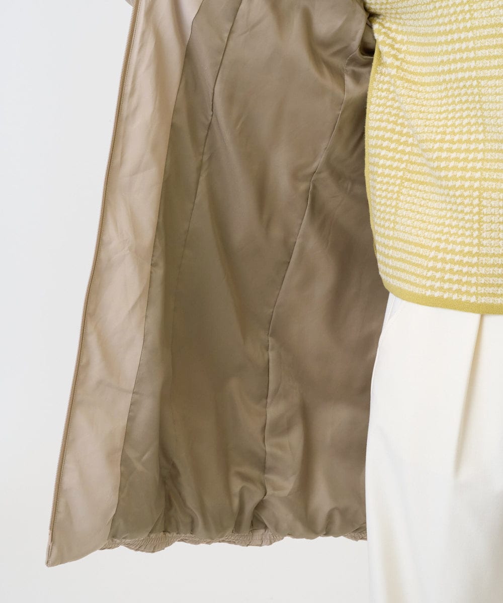 PZUAD47570 GEORGES RECH(ジョルジュ・レッシュ) シャイニータフタロングダウンコート ベージュ