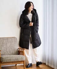 PZUAD47570 GEORGES RECH(ジョルジュ・レッシュ) シャイニータフタロングダウンコート ベージュ