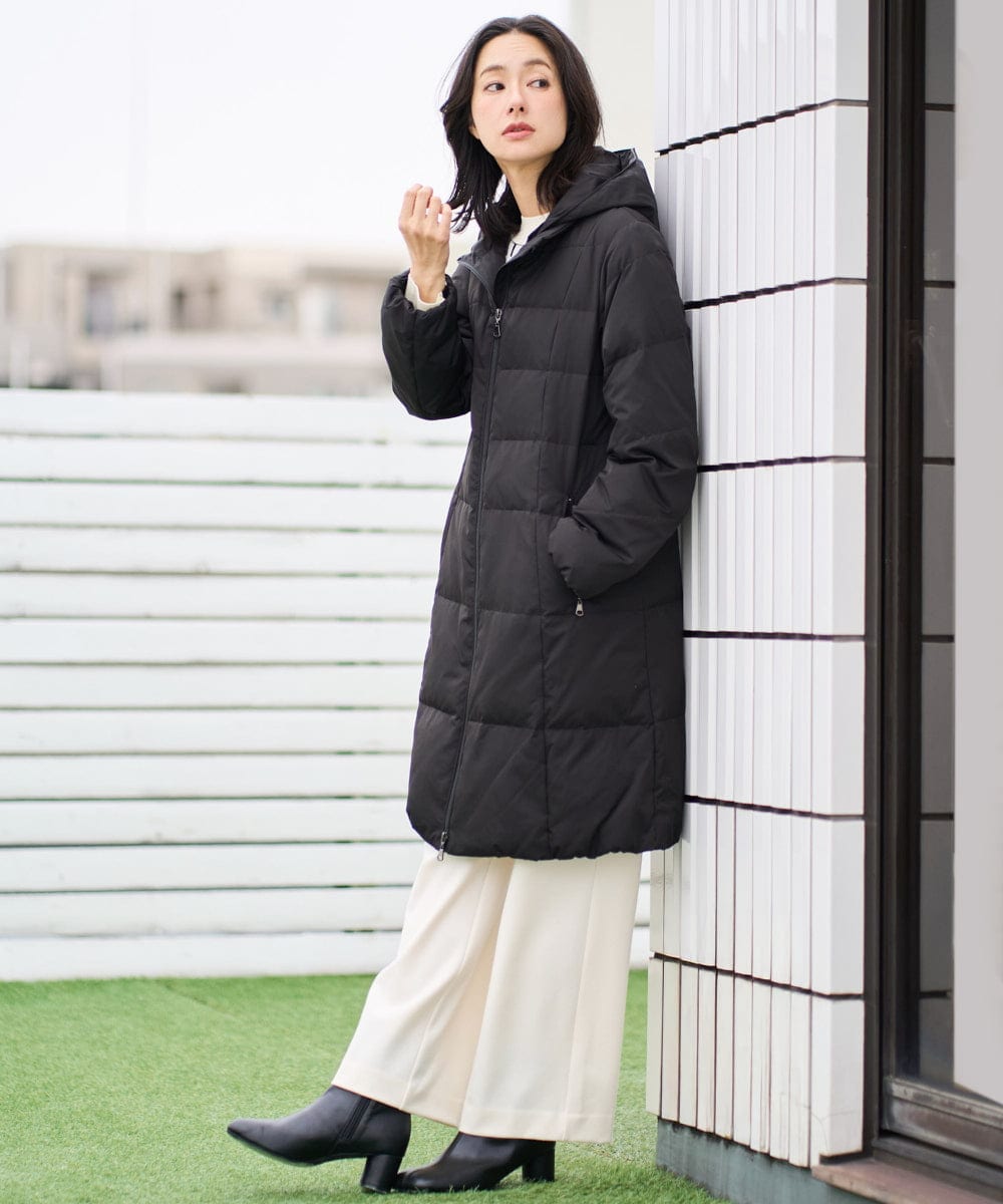 PZUAD47570 GEORGES RECH(ジョルジュ・レッシュ) シャイニータフタロングダウンコート ベージュ