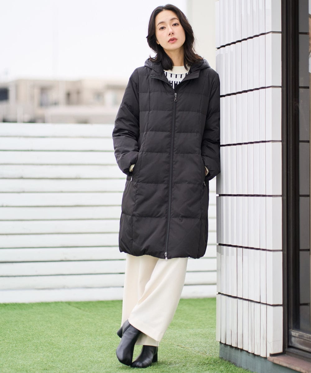 PZUAD47570 GEORGES RECH(ジョルジュ・レッシュ) シャイニータフタロングダウンコート ベージュ