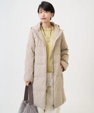 PZUAD47570 GEORGES RECH(ジョルジュ・レッシュ) シャイニータフタロングダウンコート ベージュ