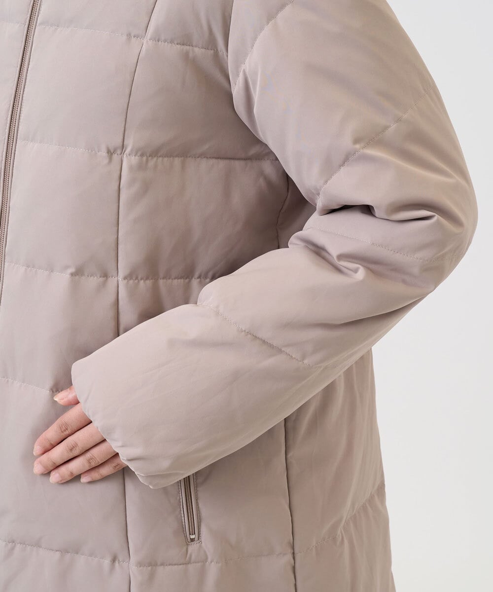 PZUAD47570 GEORGES RECH(ジョルジュ・レッシュ) シャイニータフタロングダウンコート ベージュ