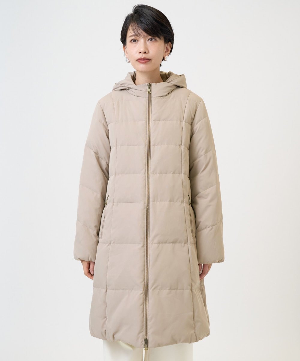 PZUAD47570 GEORGES RECH(ジョルジュ・レッシュ) シャイニータフタロングダウンコート ベージュ